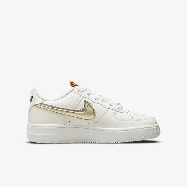 Dětské Tenisky Nike Air Force 1 LV8 Older Bílé Růžové Metal Blankyt Šedé | NK853SVN