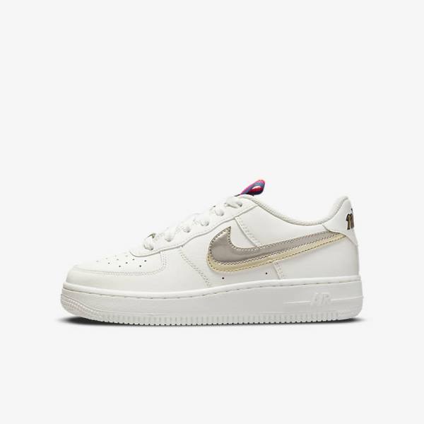 Dětské Tenisky Nike Air Force 1 LV8 Older Bílé Růžové Metal Blankyt Šedé | NK853SVN