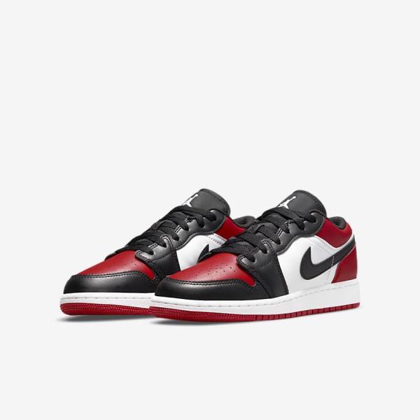 Dětské Tenisky Nike Air Jordan 1 Low Older Červené Černé Bílé | NK250JNE