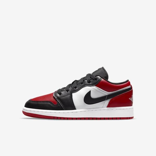 Dětské Tenisky Nike Air Jordan 1 Low Older Červené Černé Bílé | NK250JNE