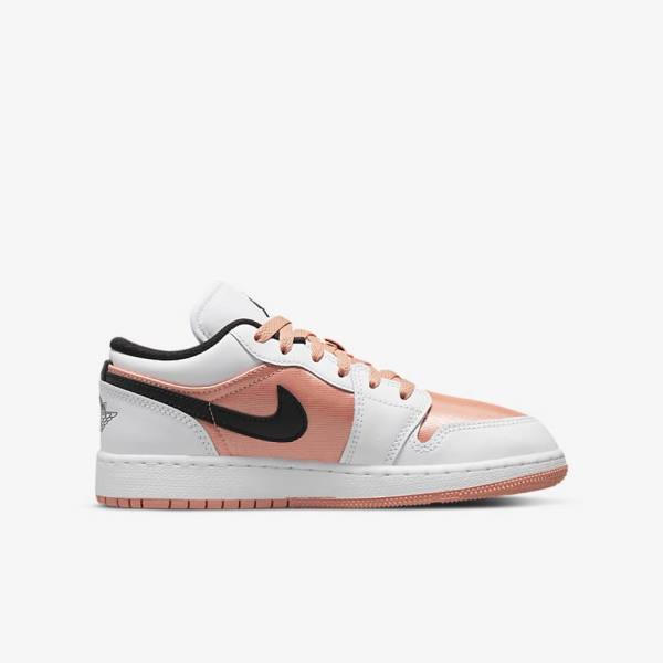 Dětské Tenisky Nike Air Jordan 1 Low Older Bílé Černé | NK608WEC