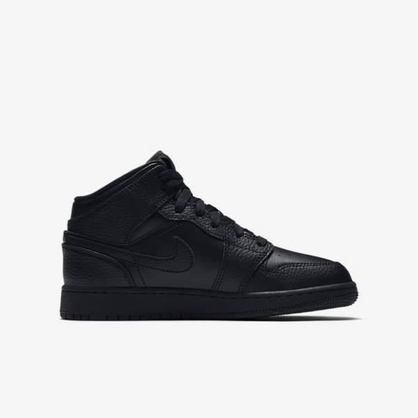 Dětské Tenisky Nike Air Jordan 1 Mid Older Černé | NK034PLX