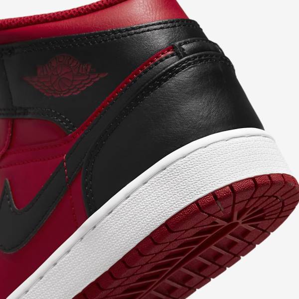 Dětské Tenisky Nike Air Jordan 1 Mid Older Červené Bílé Černé | NK789GXC