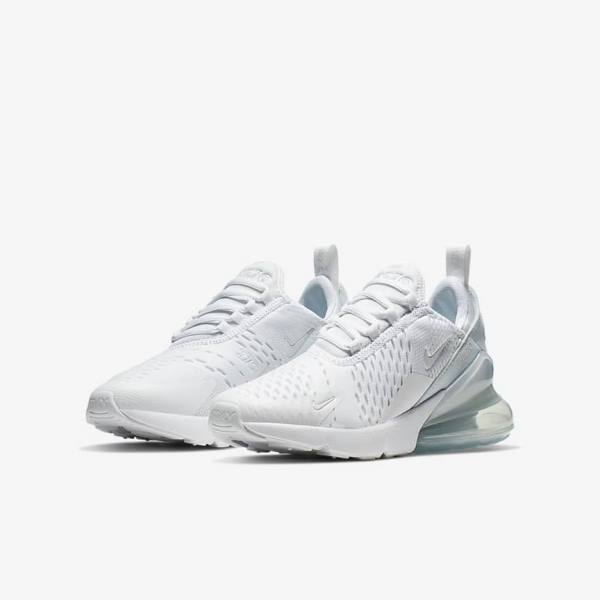 Dětské Tenisky Nike Air Max 270 Older Bílé Metal Stříbrné Bílé | NK563TJS