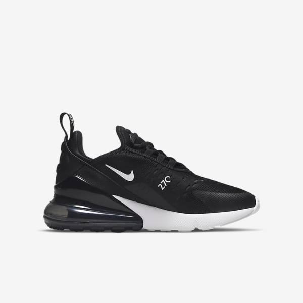 Dětské Tenisky Nike Air Max 270 Older Černé Tmavě Šedé Bílé | NK756ZBC