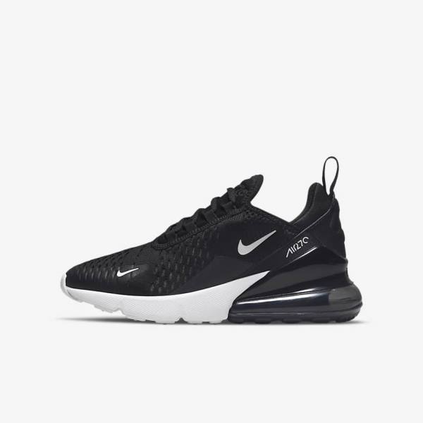 Dětské Tenisky Nike Air Max 270 Older Černé Tmavě Šedé Bílé | NK756ZBC