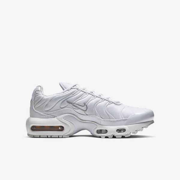 Dětské Tenisky Nike Air Max Plus Older Bílé Metal Stříbrné Bílé | NK092LDV