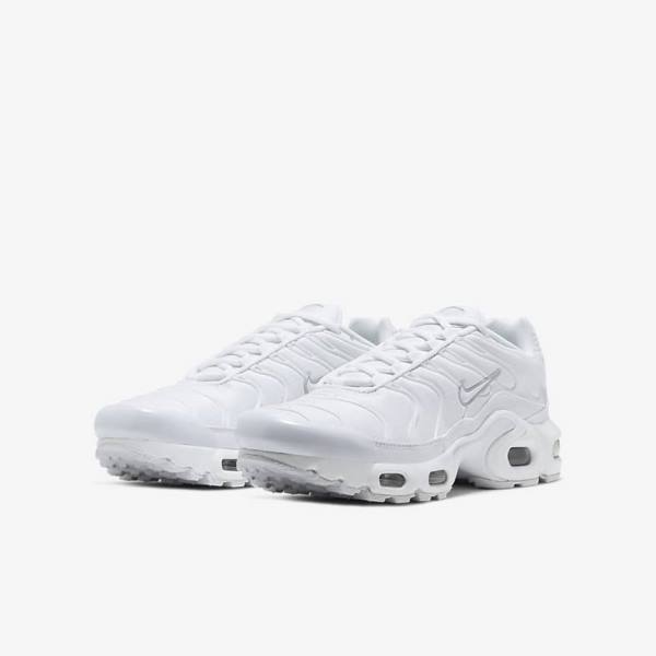 Dětské Tenisky Nike Air Max Plus Older Bílé Metal Stříbrné Bílé | NK092LDV