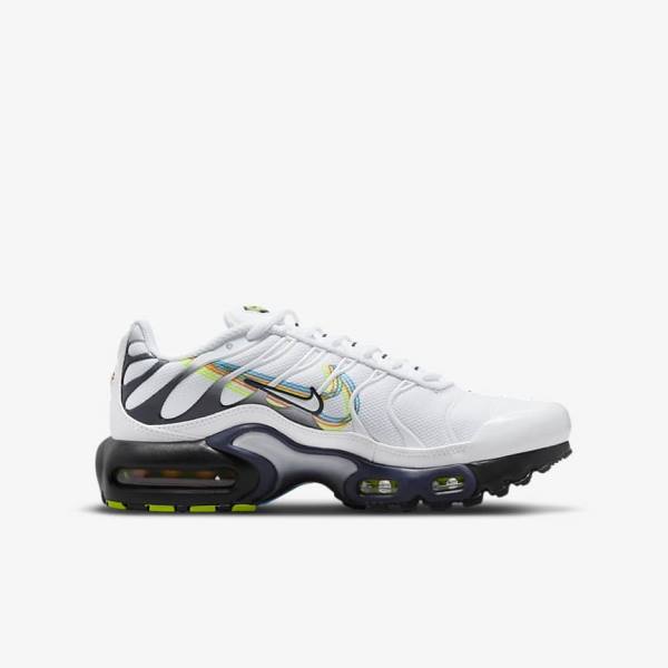 Dětské Tenisky Nike Air Max Plus Older Bílé Šedé Blankyt | NK094XSC