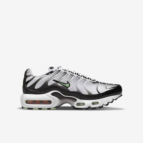 Dětské Tenisky Nike Air Max Plus Older Bílé Černé Stříbrné Mátově Zelená | NK369OUS