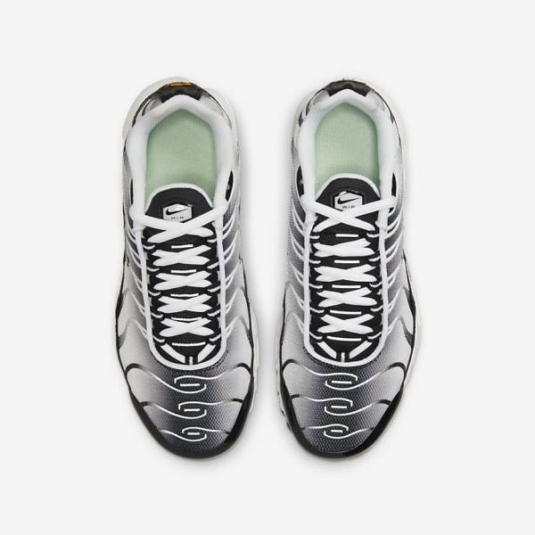 Dětské Tenisky Nike Air Max Plus Older Bílé Černé Stříbrné Mátově Zelená | NK369OUS