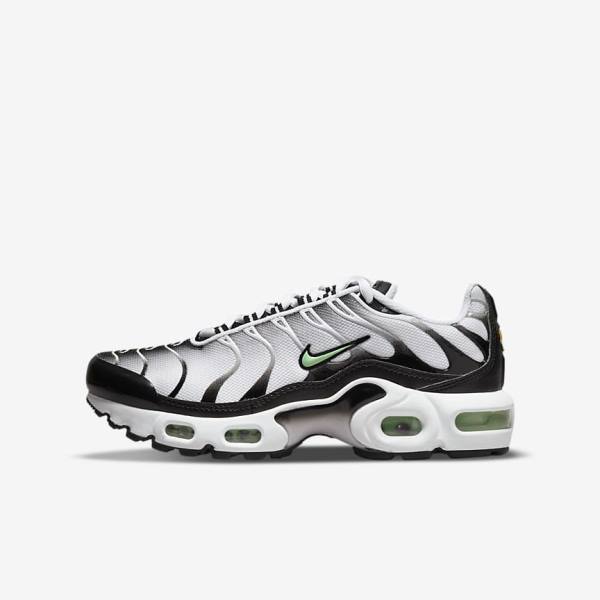 Dětské Tenisky Nike Air Max Plus Older Bílé Černé Stříbrné Mátově Zelená | NK369OUS