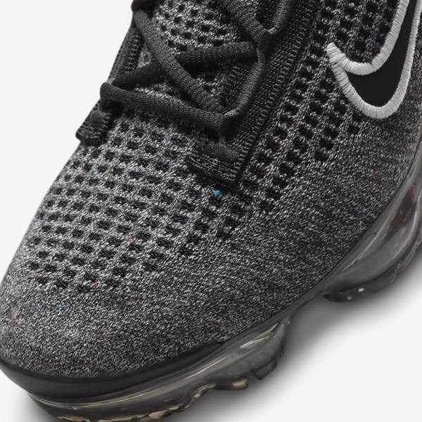 Dětské Tenisky Nike Air VaporMax 2021 FK Older Černé Bílé Tmavě Šedé Černé | NK148NCS