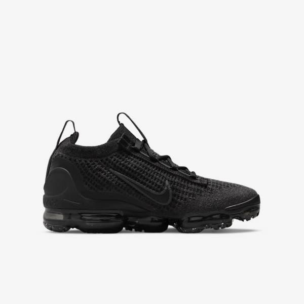 Dětské Tenisky Nike Air VaporMax 2021 FK Older Černé Tmavě Šedé | NK752OLV