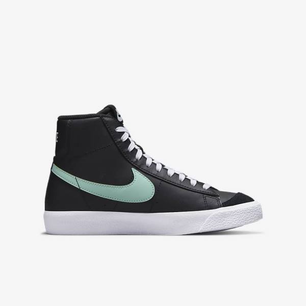 Dětské Tenisky Nike Blazer Mid 77 Older Černé Bílé Mátově Zelená | NK204LNI