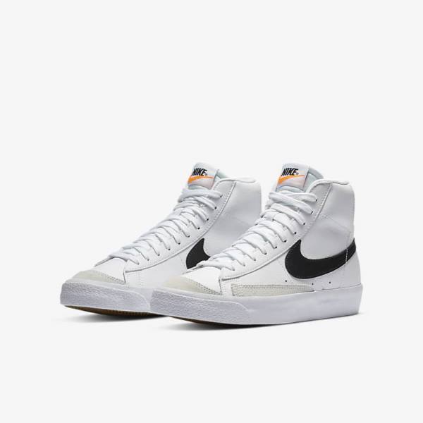 Dětské Tenisky Nike Blazer Mid 77 Older Bílé Oranžové Černé | NK465MUG