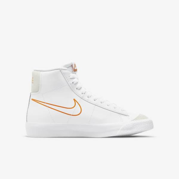 Dětské Tenisky Nike Blazer Mid 77 Older Bílé Černé Bílé | NK854GFR