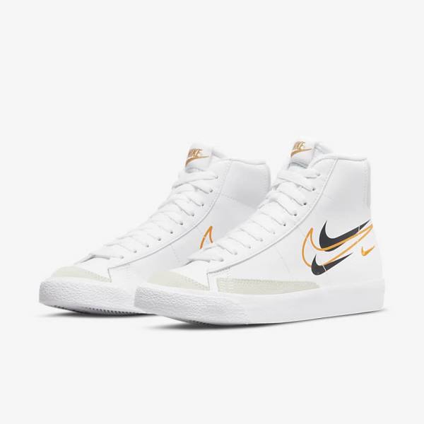 Dětské Tenisky Nike Blazer Mid 77 Older Bílé Černé Bílé | NK854GFR