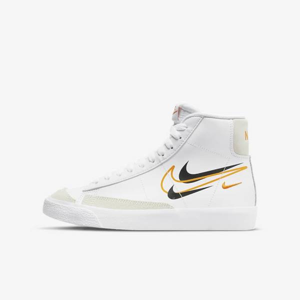 Dětské Tenisky Nike Blazer Mid 77 Older Bílé Černé Bílé | NK854GFR