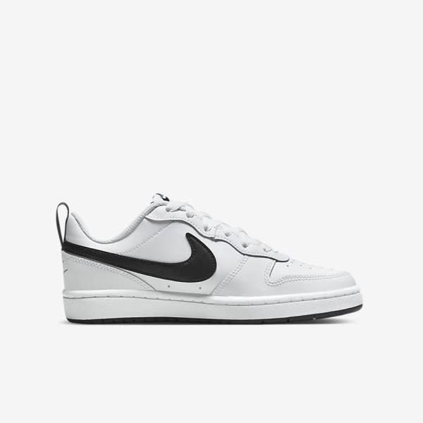 Dětské Tenisky Nike Court Borough Low 2 Older Bílé Černé | NK563SBY