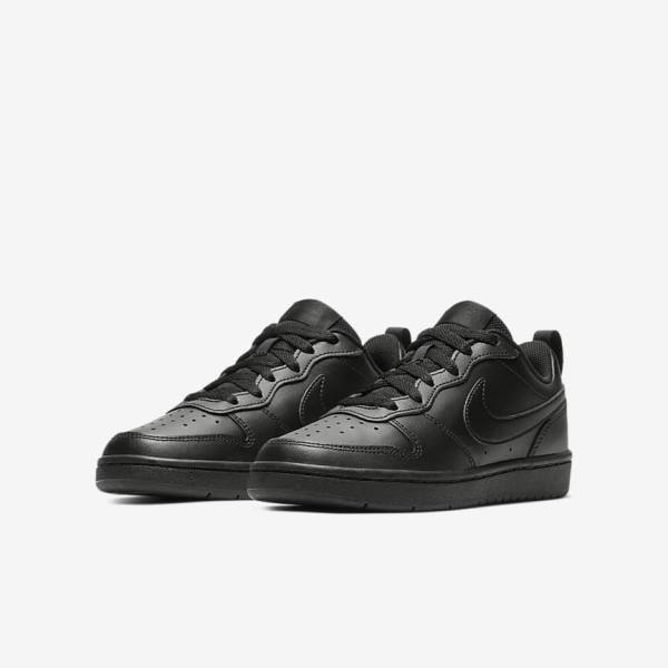 Dětské Tenisky Nike Court Borough Low 2 Older Černé | NK925CFJ