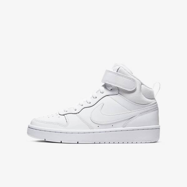 Dětské Tenisky Nike Court Borough Mid 2 Older Bílé | NK312ALC