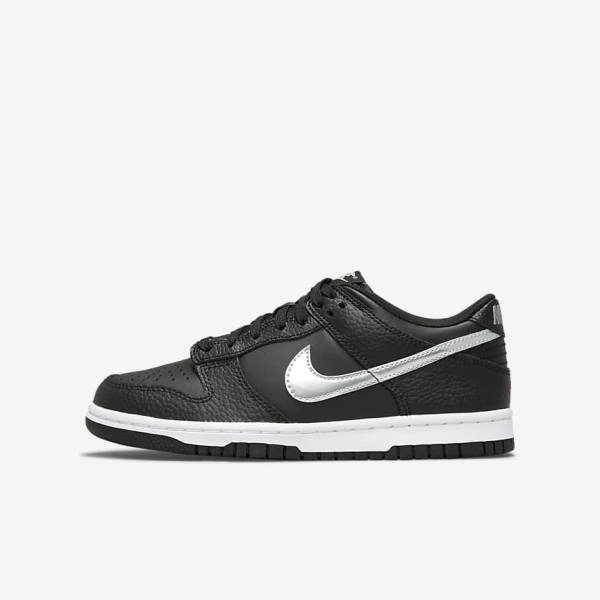 Dětské Tenisky Nike Dunk Low Older Černé Šedé Bílé | NK810LVA