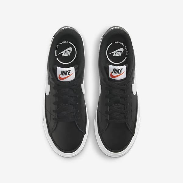 Dětské Tenisky Nike NikeCourt Legacy Older Černé Světle Hnědé Bílé | NK034BJS