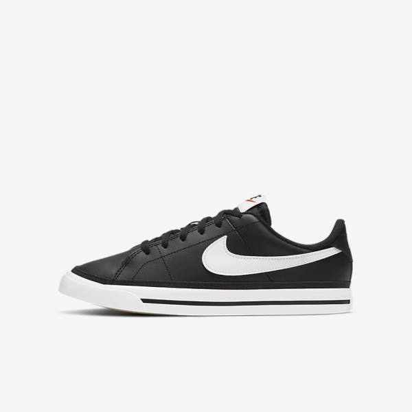 Dětské Tenisky Nike NikeCourt Legacy Older Černé Světle Hnědé Bílé | NK034BJS