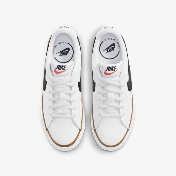 Dětské Tenisky Nike NikeCourt Legacy Older Bílé Světle Hnědé Černé | NK193MYZ