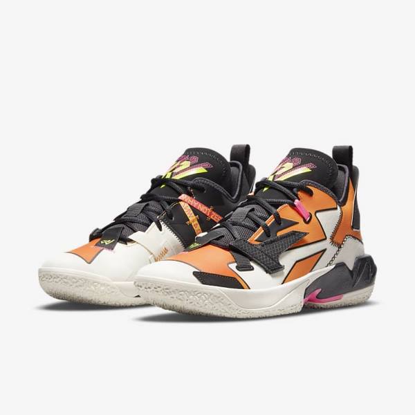 Pánské Basketbalové Boty Nike Jordan Why Not Zer0.4 Bílé Oranžové Černé | NK548DLM