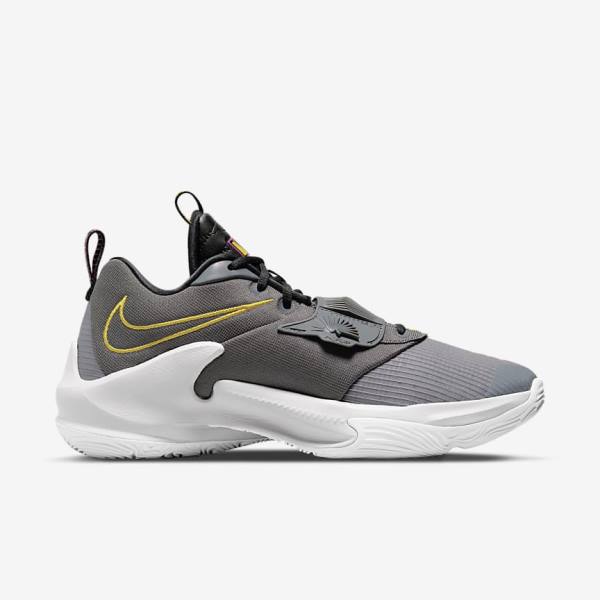 Pánské Basketbalové Boty Nike Zoom Freak 3 Šedé Černé | NK043FNK