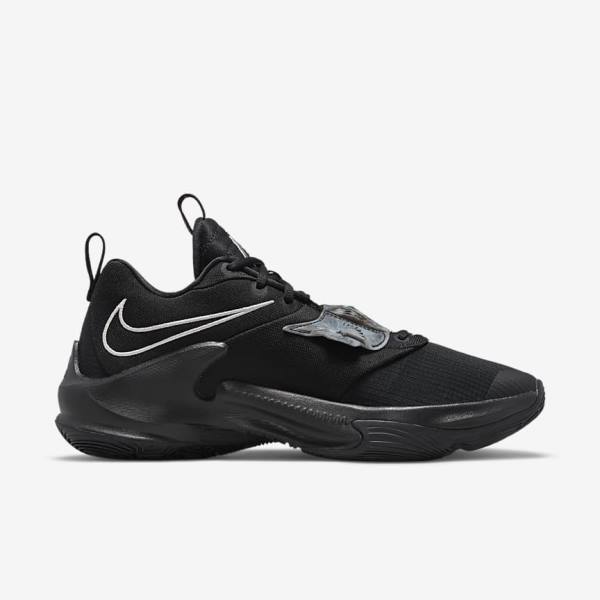 Pánské Basketbalové Boty Nike Zoom Freak 3 Černé Šedé Růžové Metal Stříbrné | NK208SAU