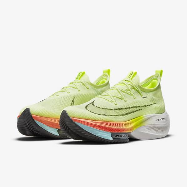 Pánské Běžecké Boty Nike Air Zoom Alphafly NEXT% Flyknit Silniční Závodní Světle Mango Metal Červené Hnědé Černé | NK514PNW