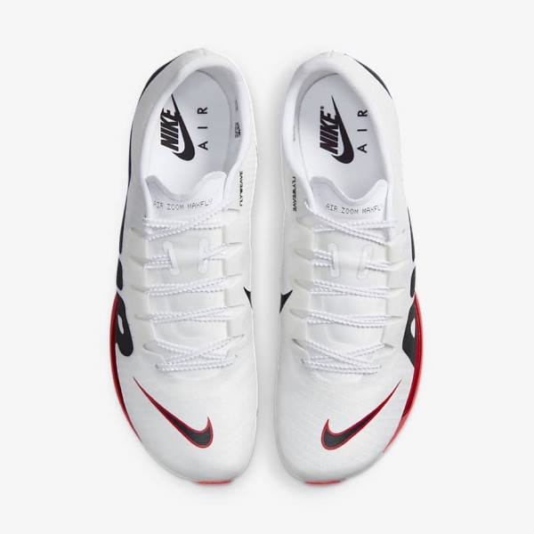 Pánské Běžecké Boty Nike Air Zoom Maxfly More Uptempo Athletics Sprinting Spikes Bílé Červené Černé | NK687THZ