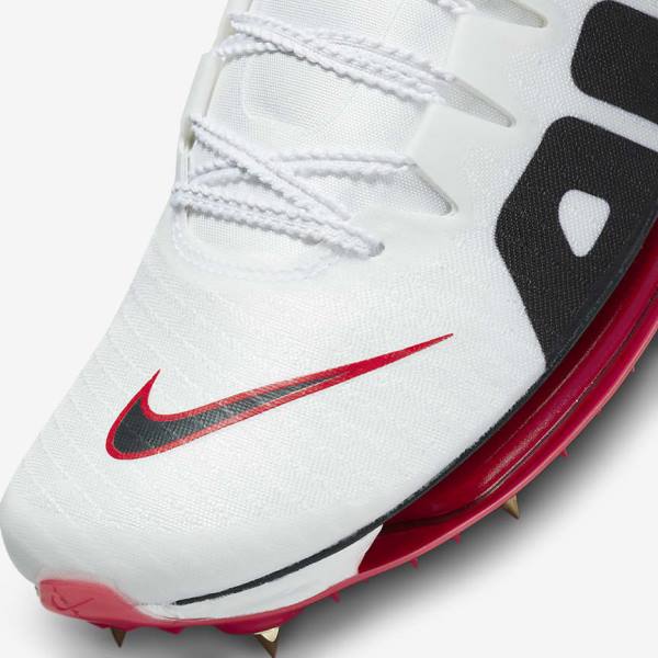 Pánské Běžecké Boty Nike Air Zoom Maxfly More Uptempo Athletics Sprinting Spikes Bílé Červené Černé | NK687THZ