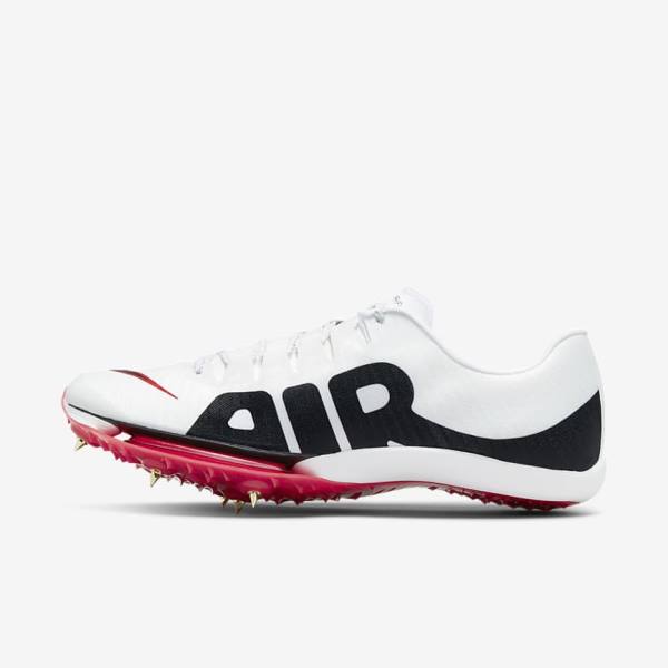 Pánské Běžecké Boty Nike Air Zoom Maxfly More Uptempo Athletics Sprinting Spikes Bílé Červené Černé | NK687THZ