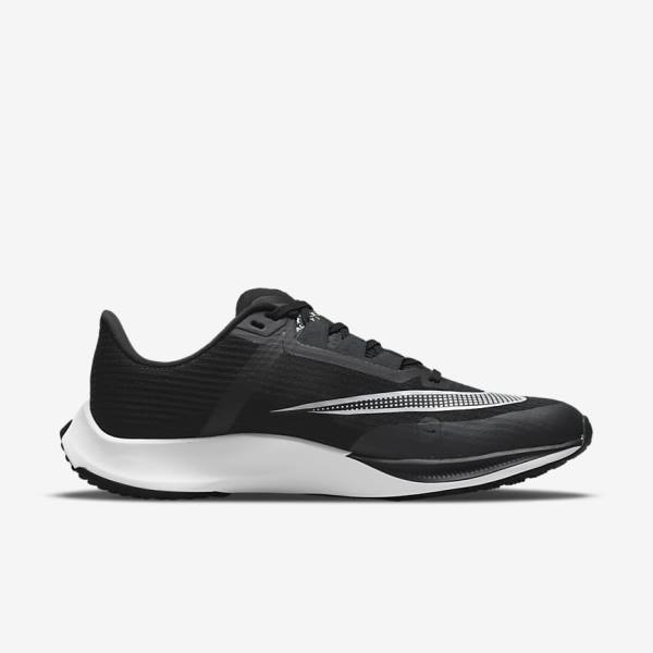 Pánské Běžecké Boty Nike Air Zoom Rival Fly 3 Silniční Závodní Černé Tmavě Šedé Bílé | NK876VOH