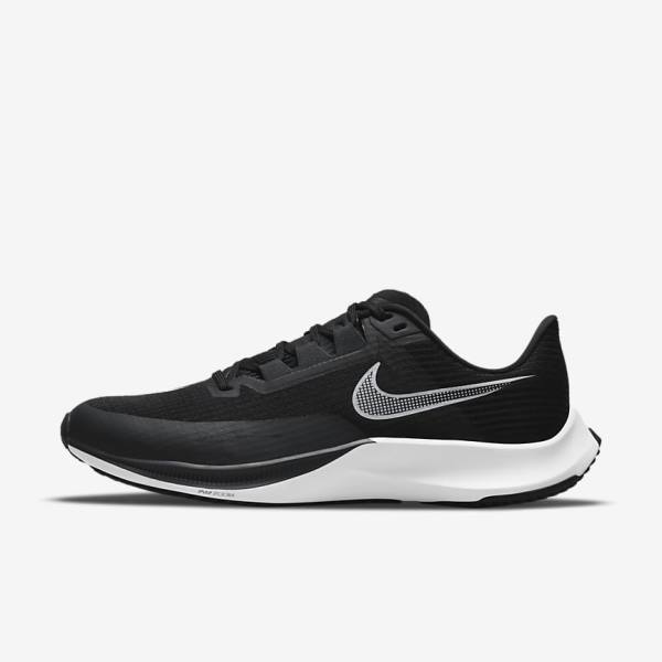 Pánské Běžecké Boty Nike Air Zoom Rival Fly 3 Silniční Závodní Černé Tmavě Šedé Bílé | NK876VOH