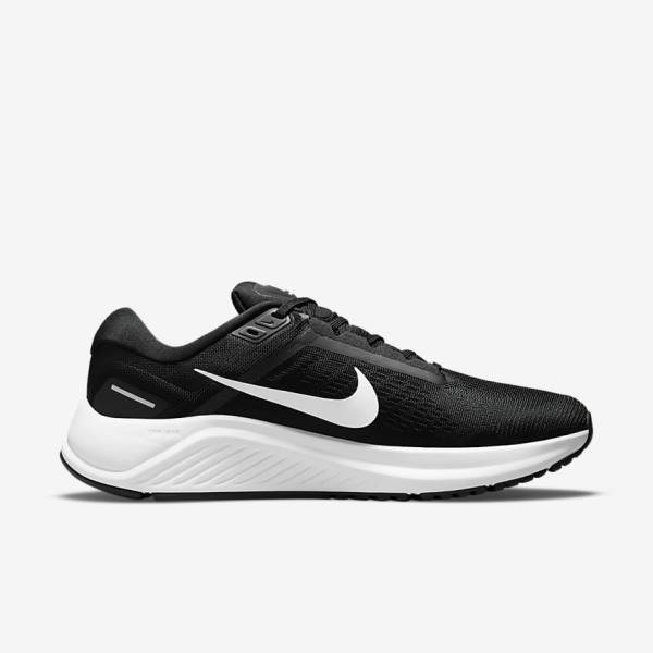 Pánské Běžecké Boty Nike Air Zoom Structure 24 Silniční Černé Bílé | NK153FOA