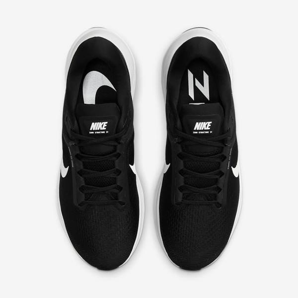 Pánské Běžecké Boty Nike Air Zoom Structure 24 Silniční Černé Bílé | NK153FOA