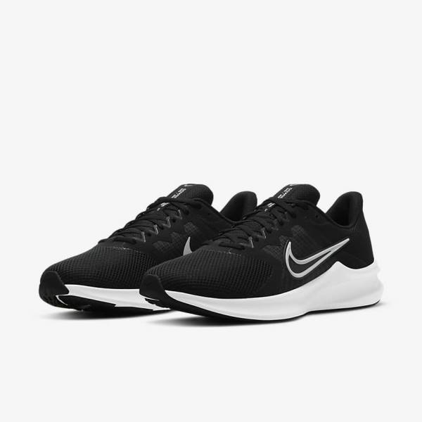 Pánské Běžecké Boty Nike Downshifter 11 Silniční Černé Tmavě Šedé Bílé | NK658EOW