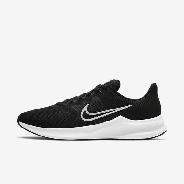 Pánské Běžecké Boty Nike Downshifter 11 Silniční Černé Tmavě Šedé Bílé | NK658EOW