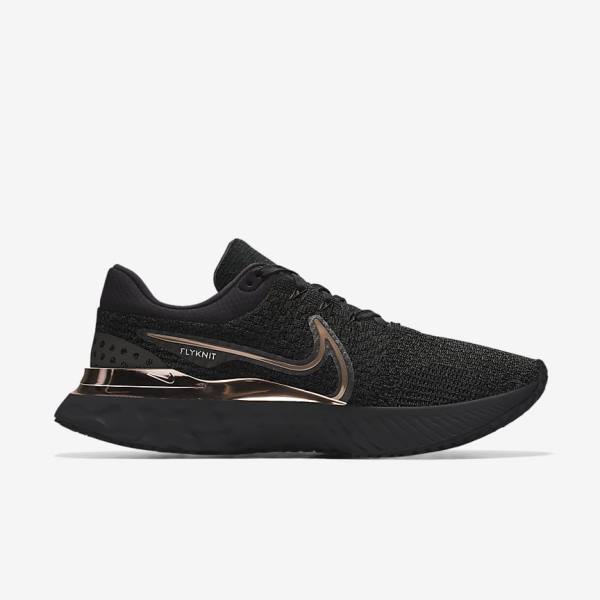 Pánské Běžecké Boty Nike React Infinity Run 3 By You Custom Silniční Černé | NK190DER