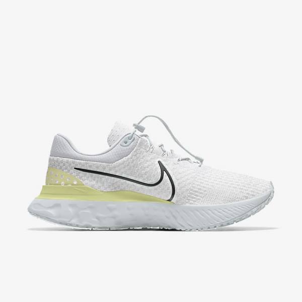 Pánské Běžecké Boty Nike React Infinity Run 3 By You Custom Silniční Bílé | NK327RWF