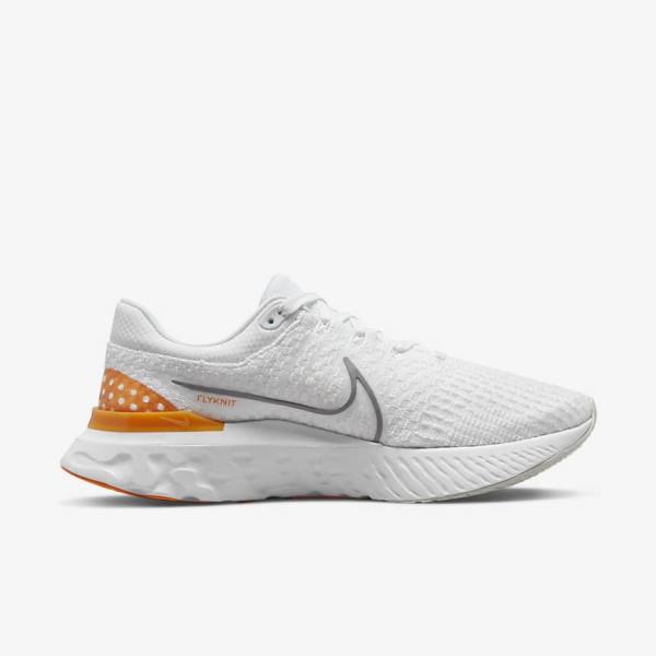 Pánské Běžecké Boty Nike React Infinity Run Flyknit 3 Silniční Bílé Šedé | NK564ZNT