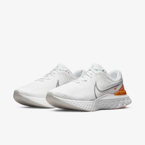 Pánské Běžecké Boty Nike React Infinity Run Flyknit 3 Silniční Bílé Šedé | NK564ZNT