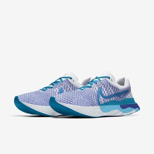 Pánské Běžecké Boty Nike React Infinity Run 3 By You Custom Silniční Bílé Blankyt Bílé | NK571GAY