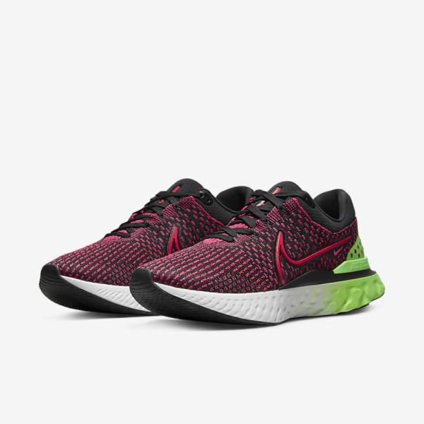 Pánské Běžecké Boty Nike React Infinity Run Flyknit 3 Silniční Černé Zelene Červené | NK659EMA