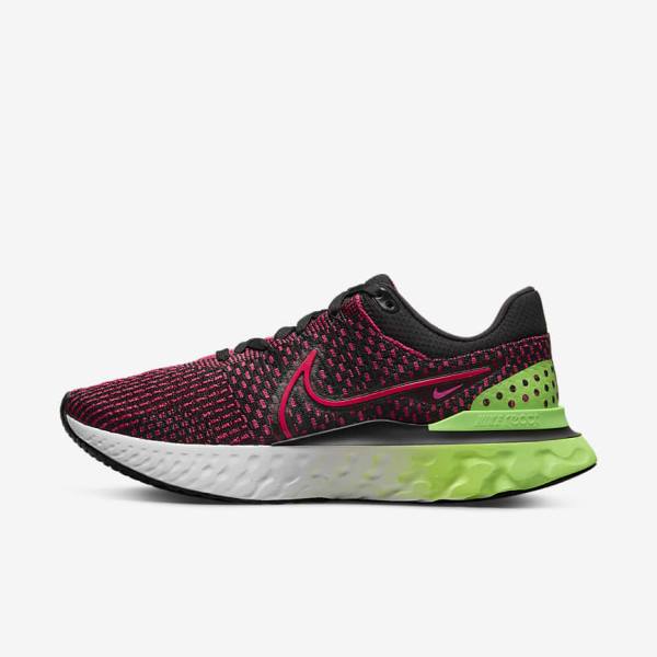 Pánské Běžecké Boty Nike React Infinity Run Flyknit 3 Silniční Černé Zelene Červené | NK659EMA